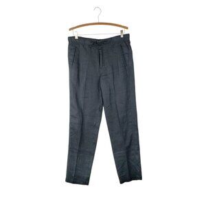 Tasso Elba Island Black Linen Pants Mens Small Drawstring Waist Beach Casual